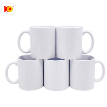 Manufacturer Wholesale High Grade Full White Ceramic 11oz Sublimation coated Coffee Mug